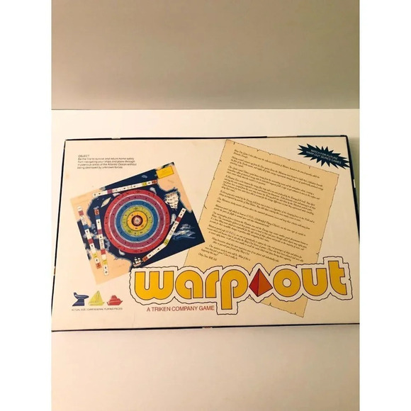 Vintage 1985 Warp Out A Triken Company Game Bermuda Triangle UFO Ships - Picture 4 of 15